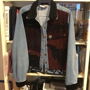 Women’s custom denim jacket one of a kind Sz L